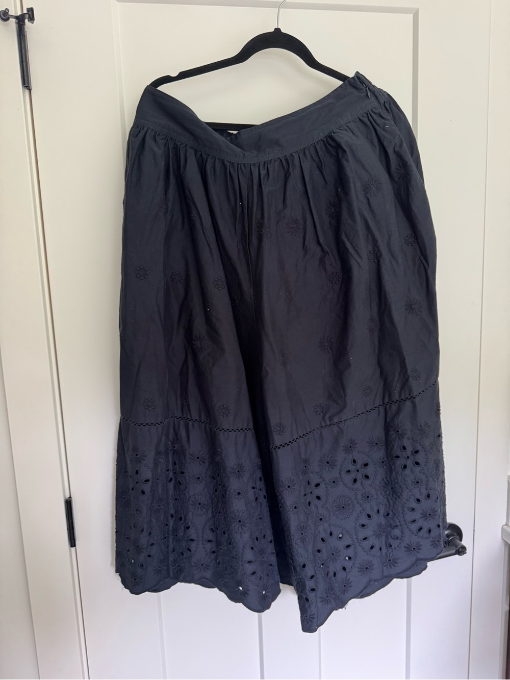 Maeve Navy Blue Eyelet Pants